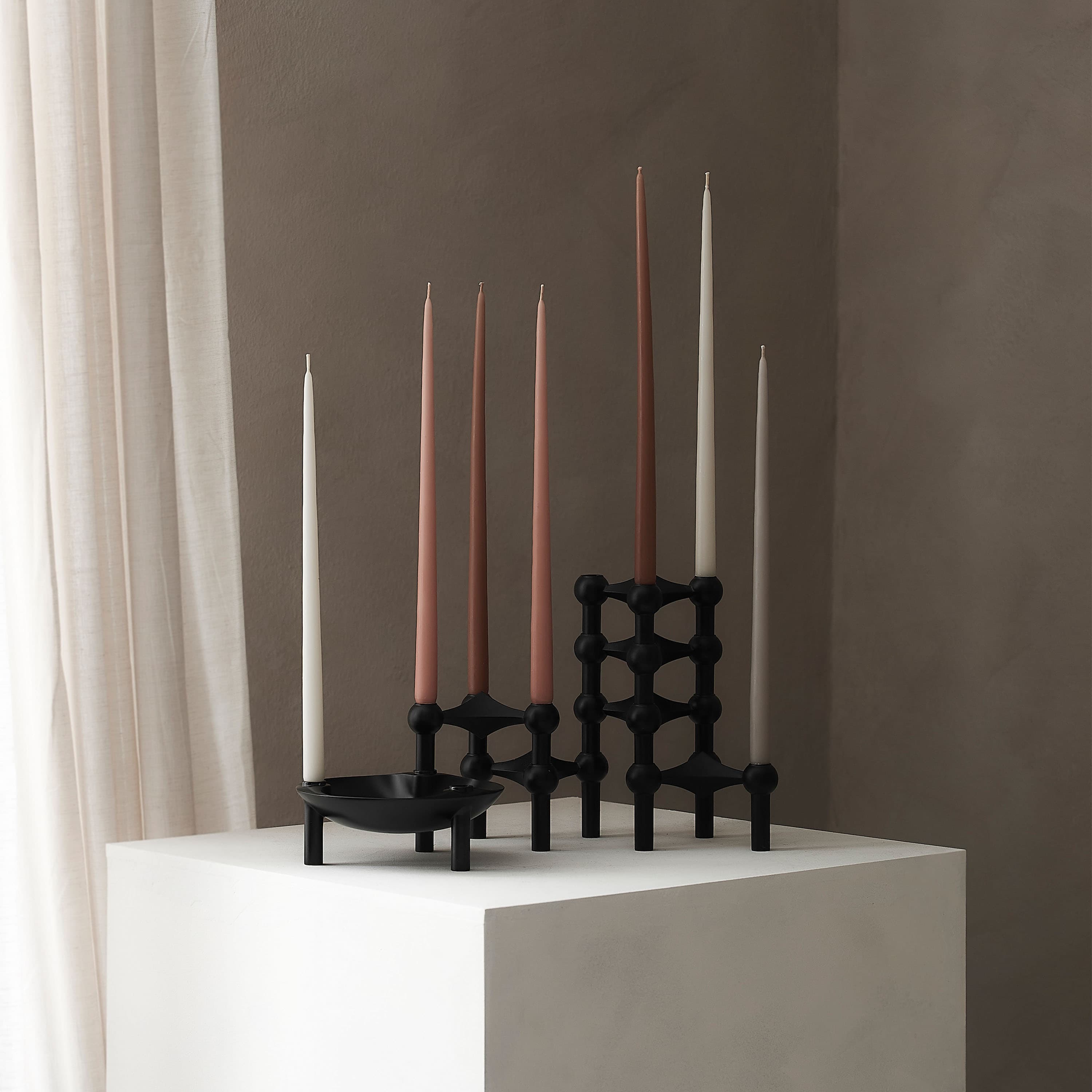 STOFF Nail Candle Holder Black