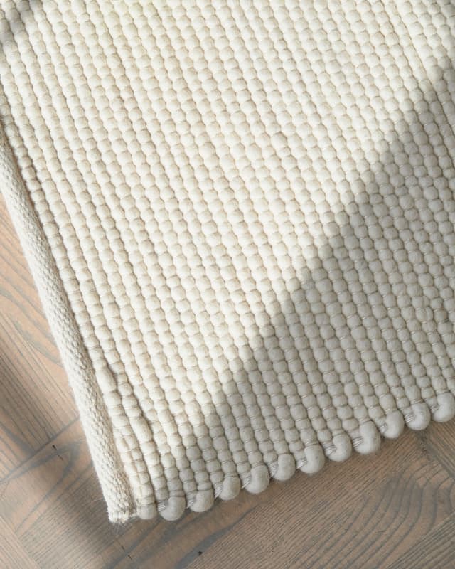 Merino Rug Runner White 80x150