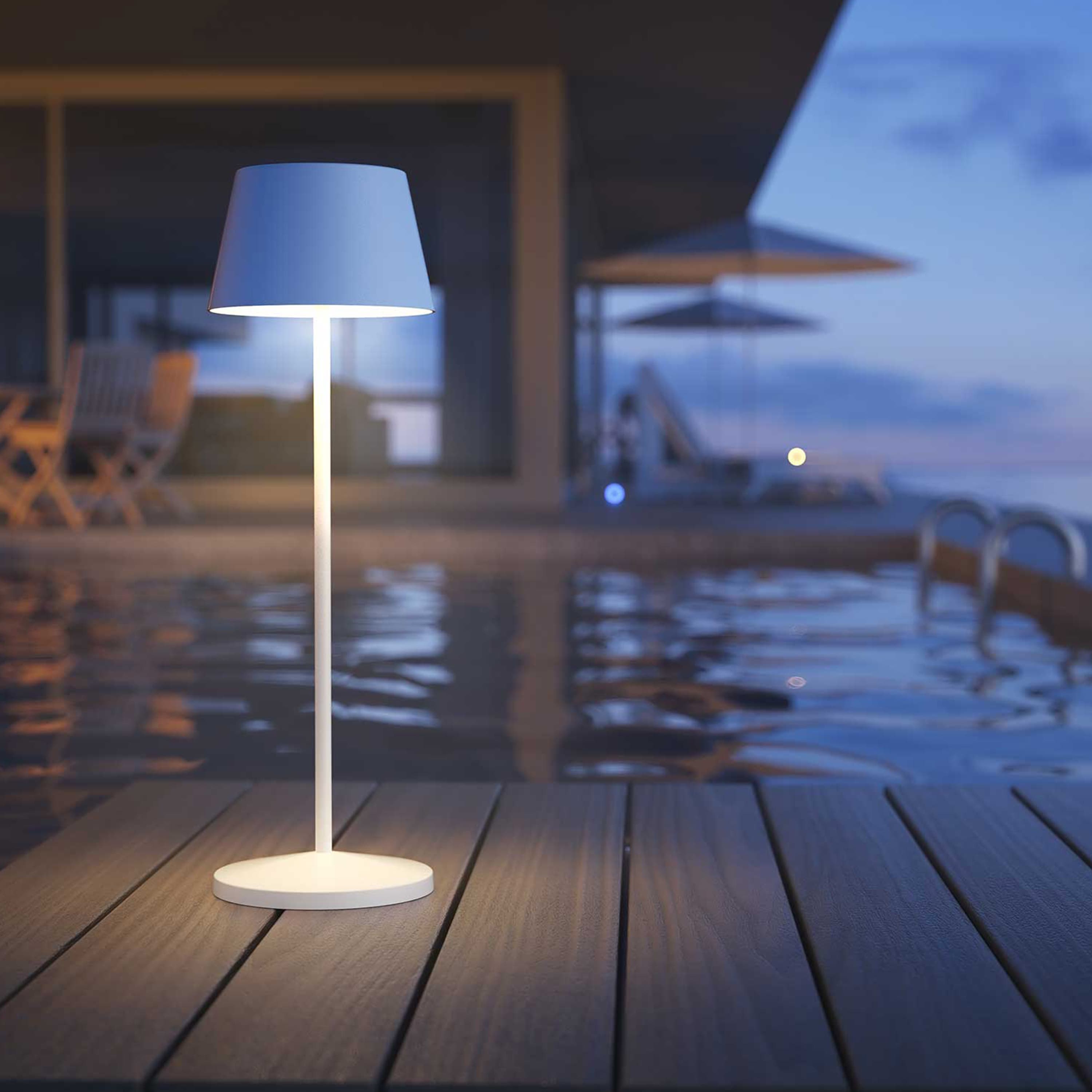 Modi Portable Table Lamp White