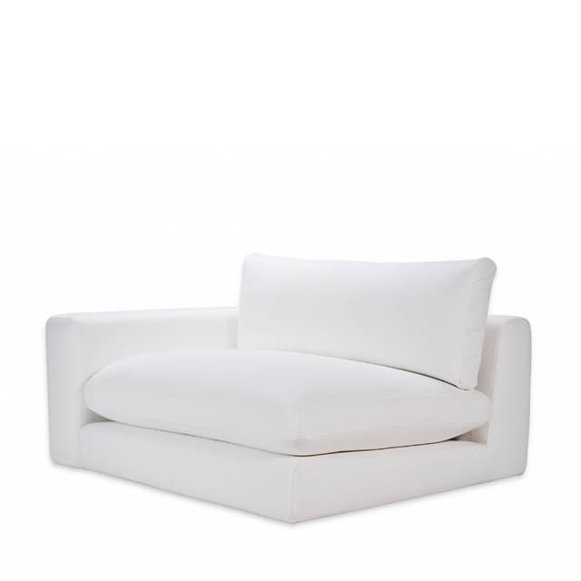 Capri 1,5-Sitzer Sofa-Modul mit linker Armlehne Weiß 142cm