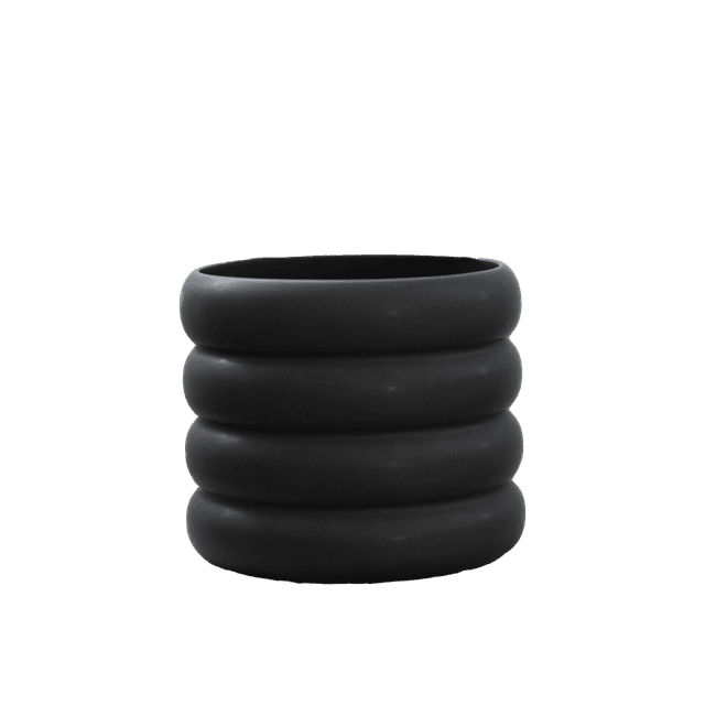 Mud Blumentopf Schwarz Medium