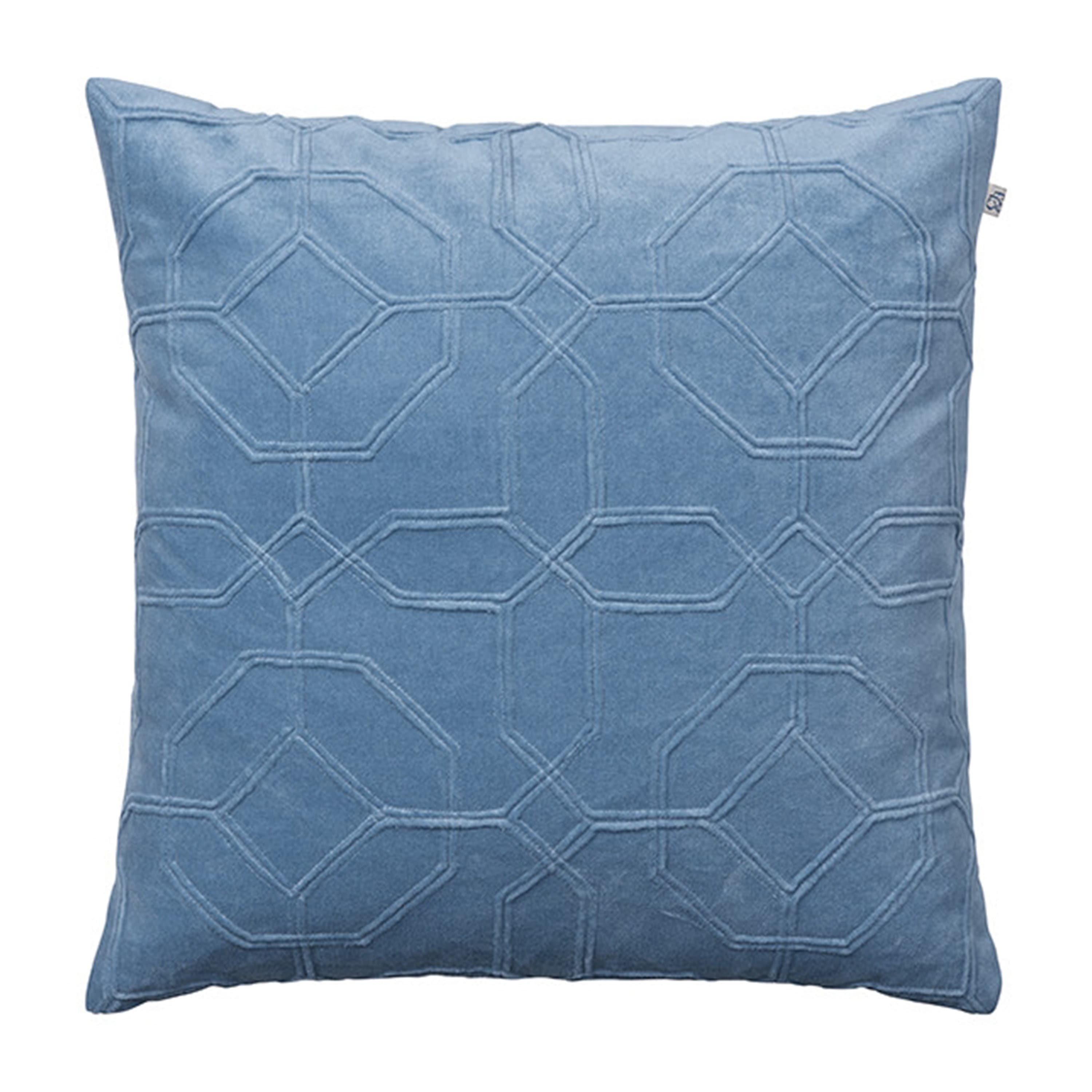 Nandi Kissenbezug Samt Heaven Blue 50x50