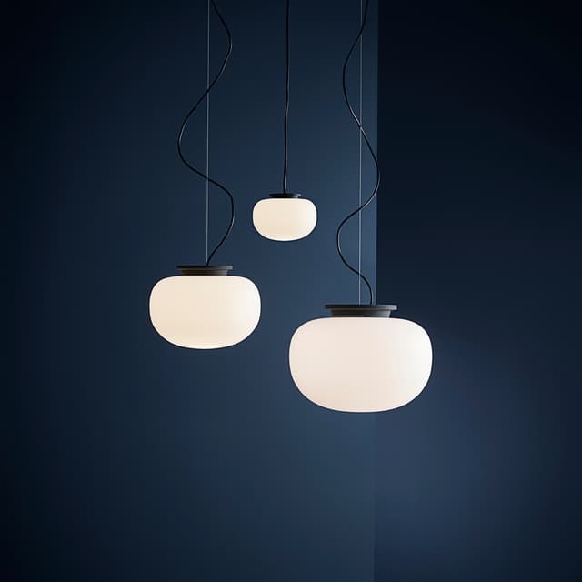 Supernate Ceiling Lamp Opal White/Black Ø38