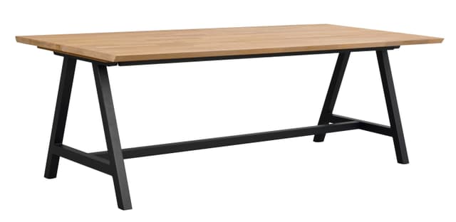 Carradale Esstisch A-Bein Eiche/Schwarz 220cm