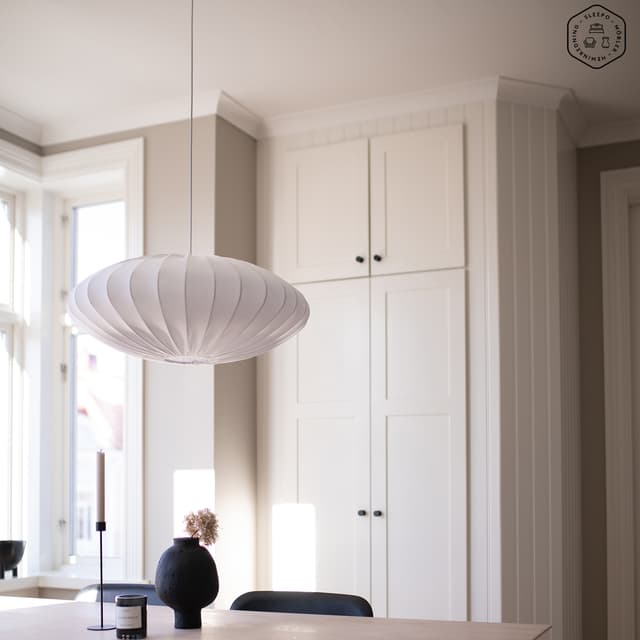 Ellipse Deckenleuchte Weiß 65cm