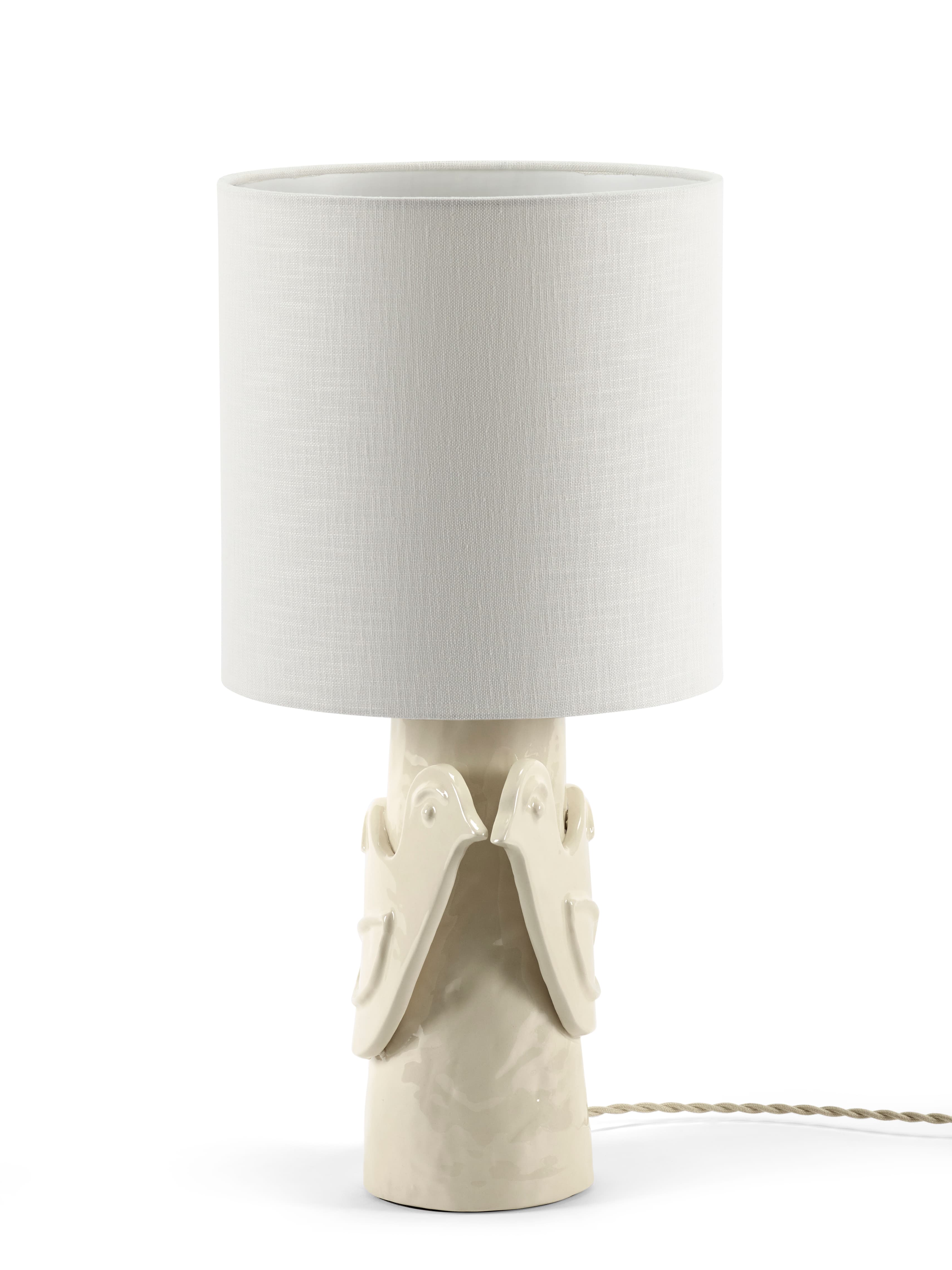 Paloma Tischlampe Weiß 52cm