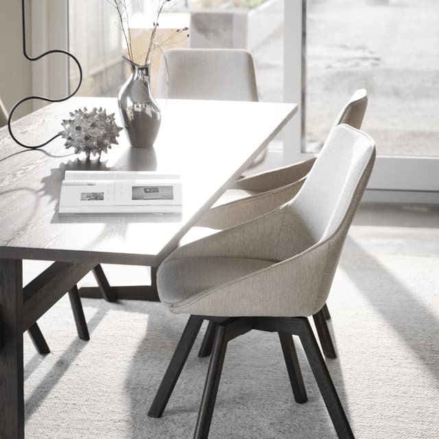 Alison Esszimmerstuhl Hellbeige/Braune Eiche