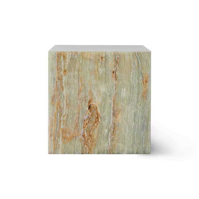 Block Beistelltisch Onyx Marmor 35x35