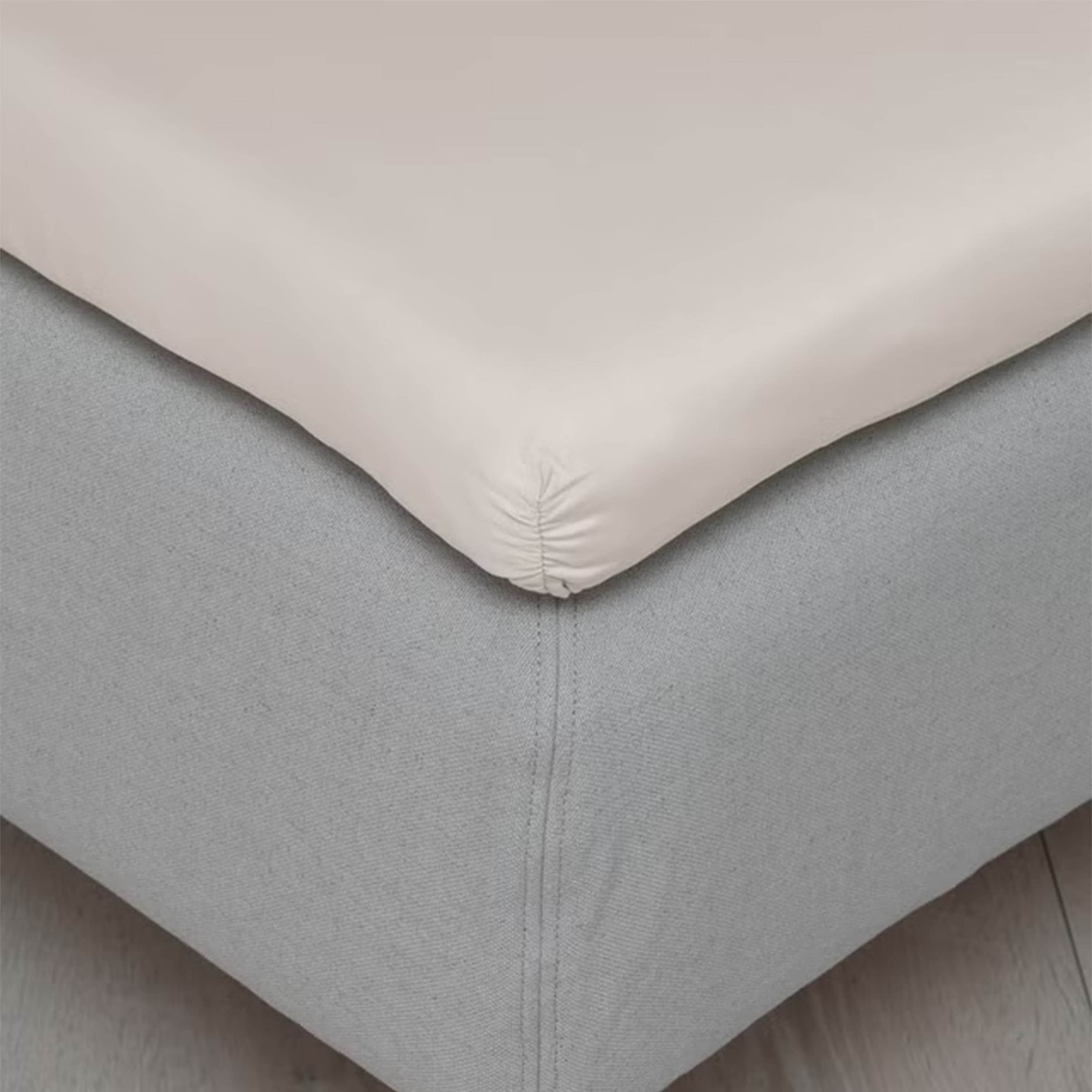 Umschlaglaken Satin Beige 90x200