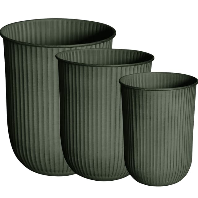 Out Stripe Keramiktopf Grün 3er-Pack