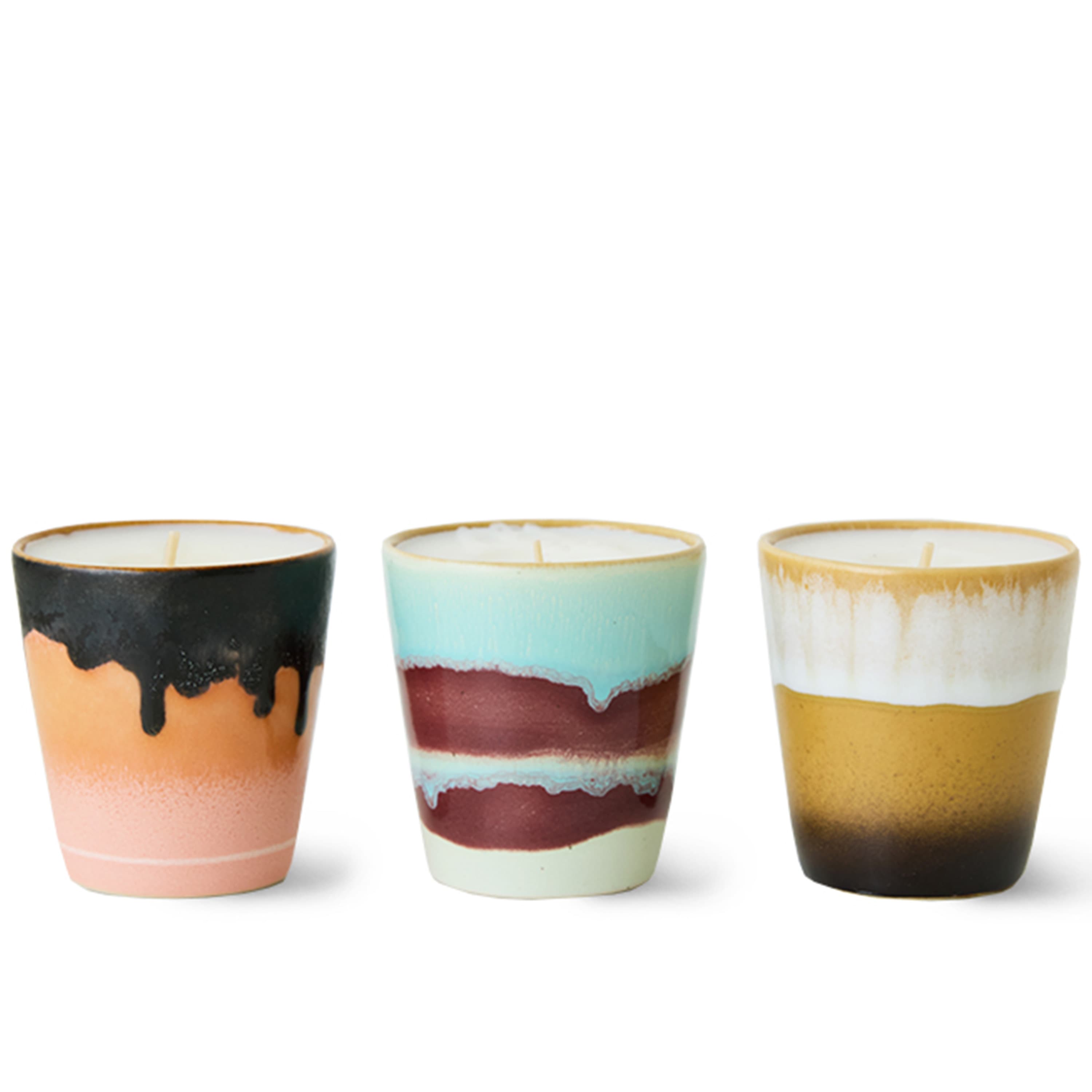 70s Ceramics Duftkerzen Christmas Special 3er-Set