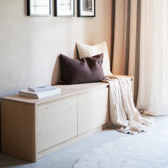 Melstone Sideboard Weiß pigmentierte Eiche 180x50