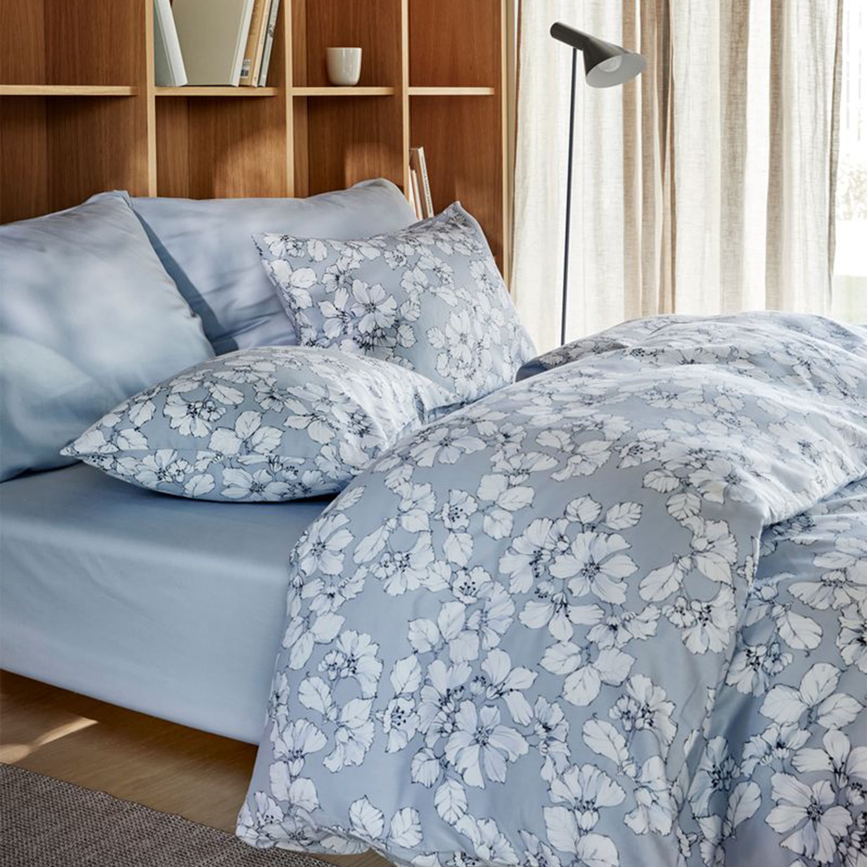 Amelia Duvet Cover Set Sateen Light Blue 150x210/50x60