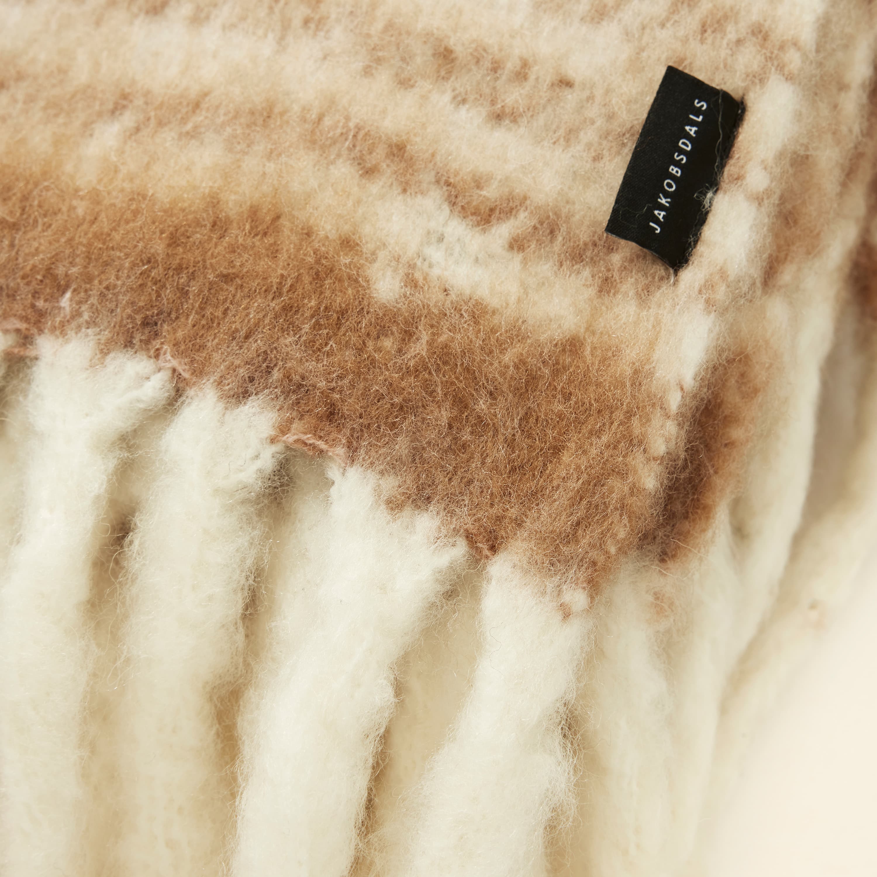 Almond Mohair Plaid Beige 130x170