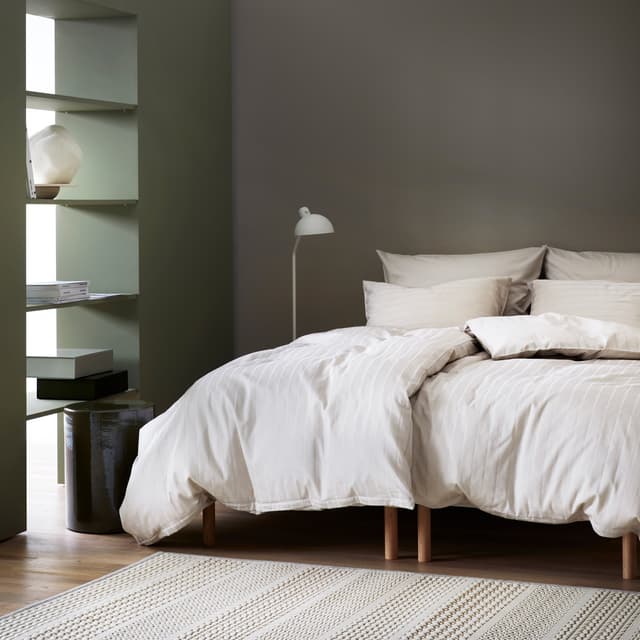 Milano Single Duvet Cover Set Beige 150x210/50x60