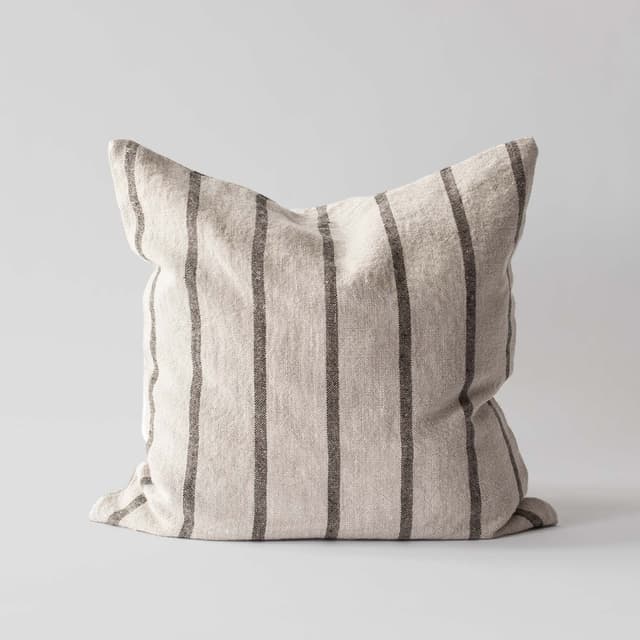 Melvin Pillow Cover Linen Taupe Stripe 50x50 cm
