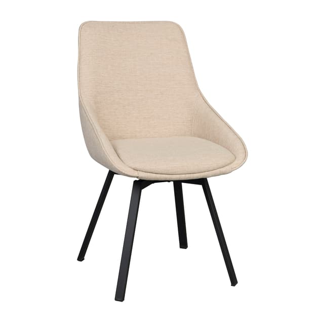 Alison Esszimmerstuhl Hellbeige/Schwarz