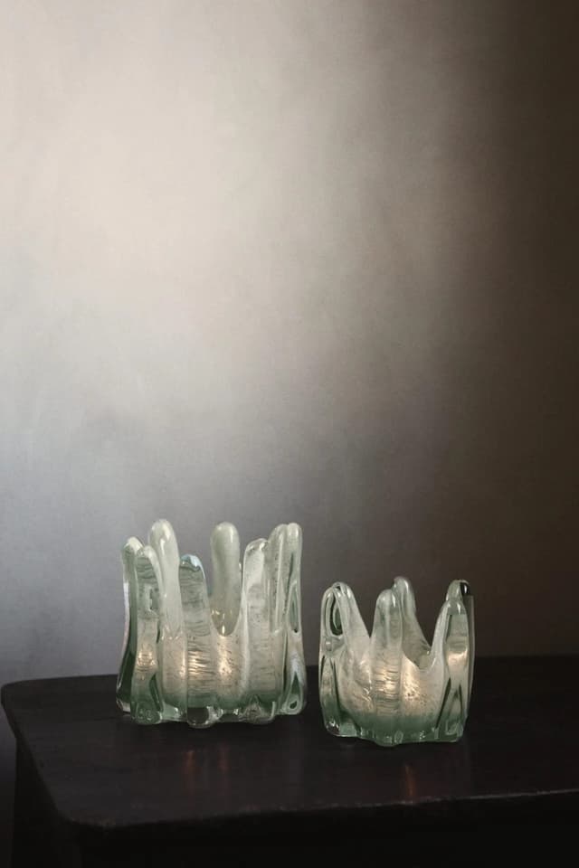 Helix Kerzenhalter Moosgrün 14cm