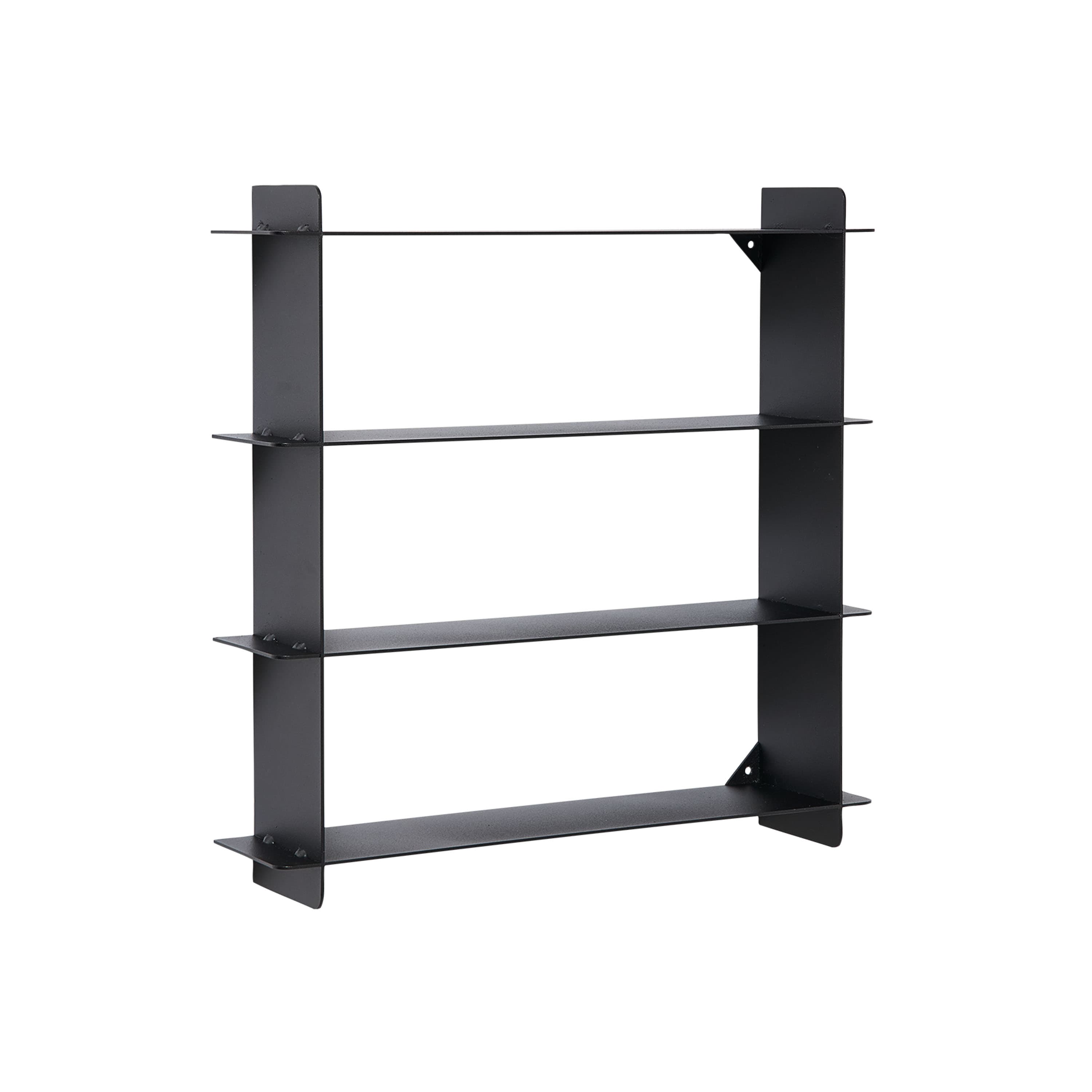 Division Wandregal Schwarzer Stahl 45x45