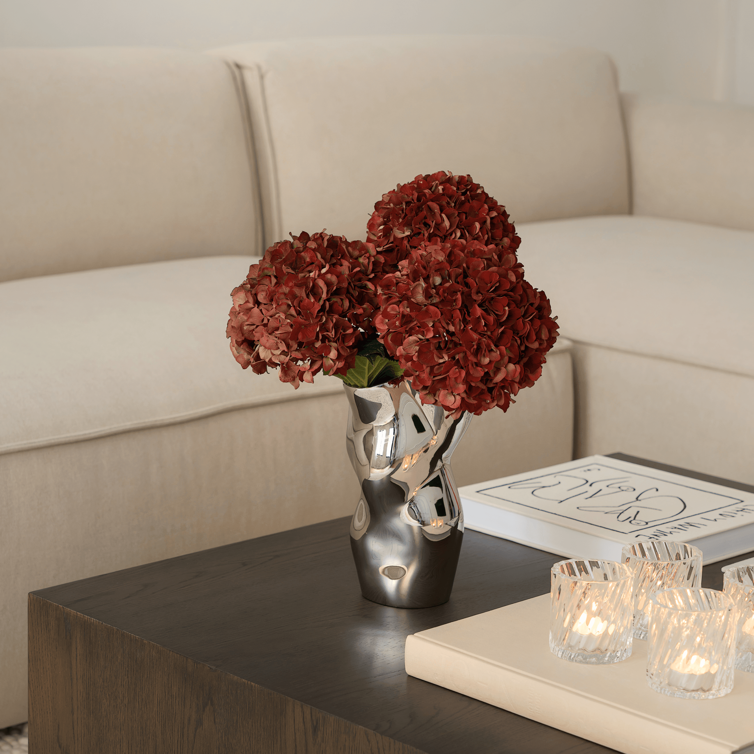 Ostrea 25 Vase Titanium 25cm