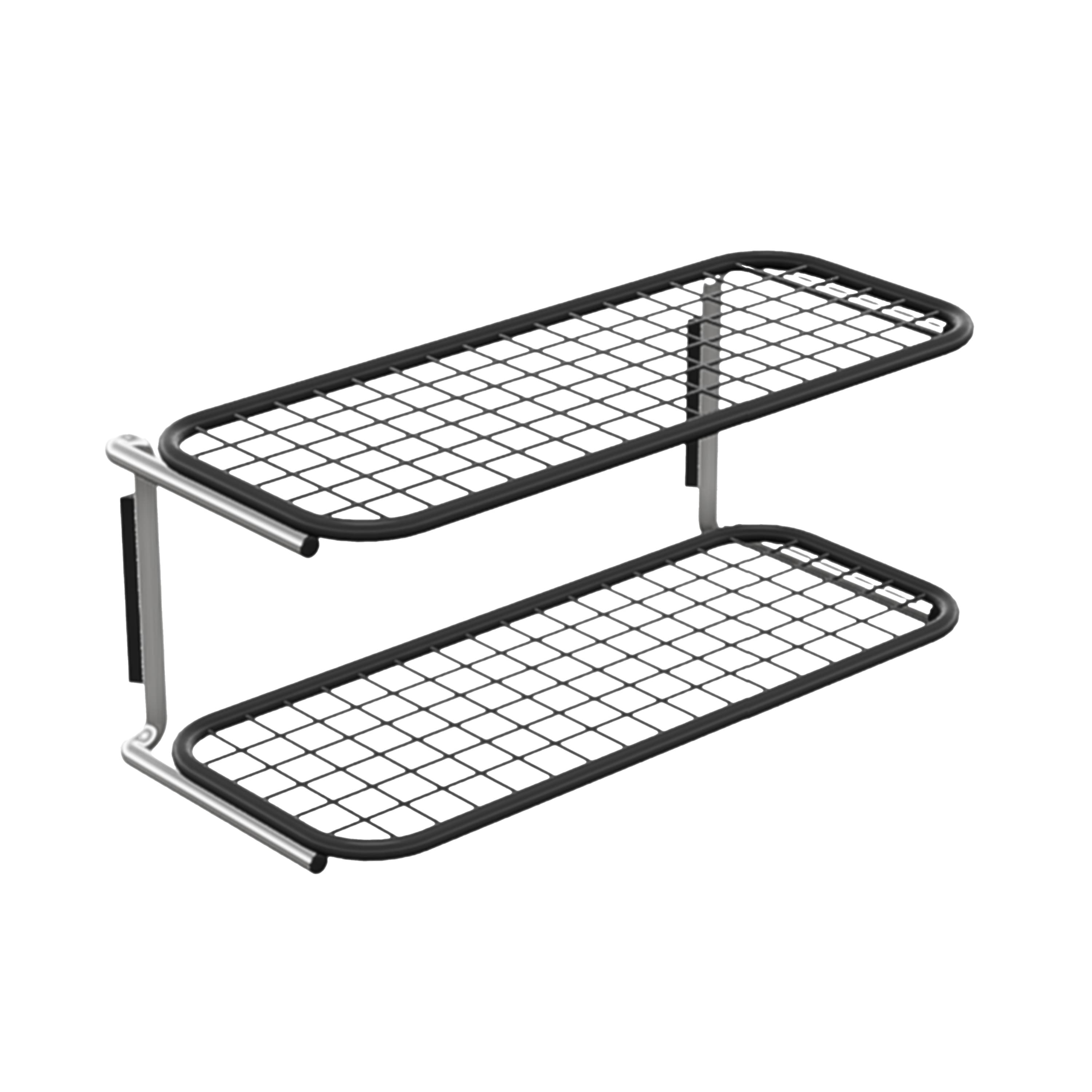 Classic Schuhablage Doppel Schwarz/Chrom 60cm