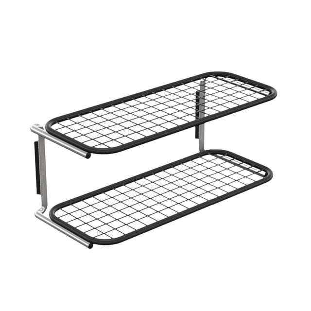 Classic Schuhablage Doppel Schwarz/Chrom 60cm