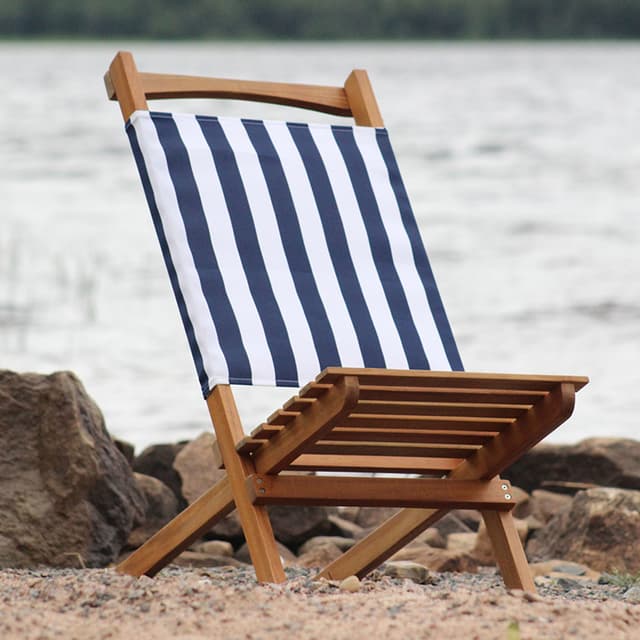 Mölle Liegestuhl Blau/Weiß 71cm