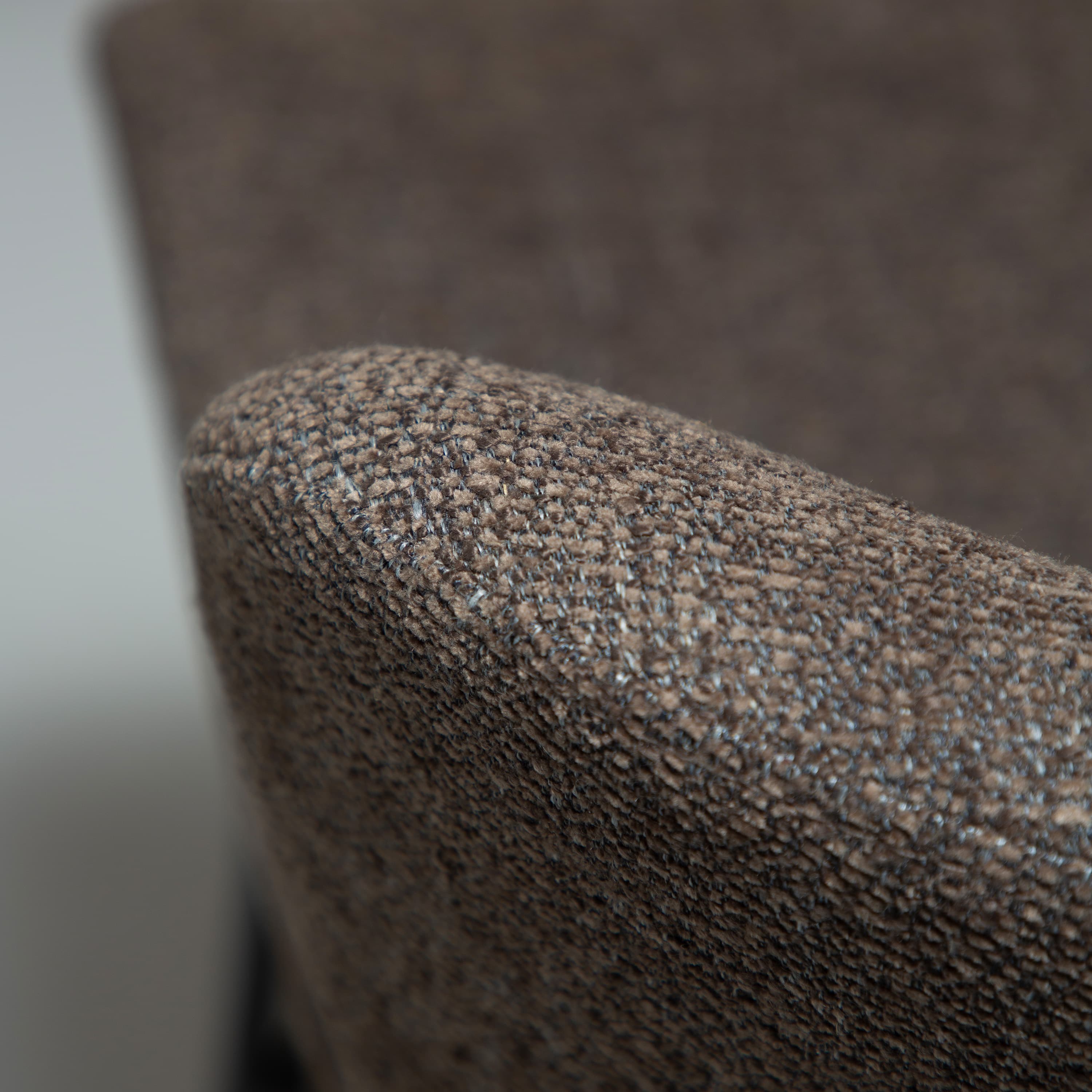 Glam Swivel Bar Stool Major Brown Bouclé