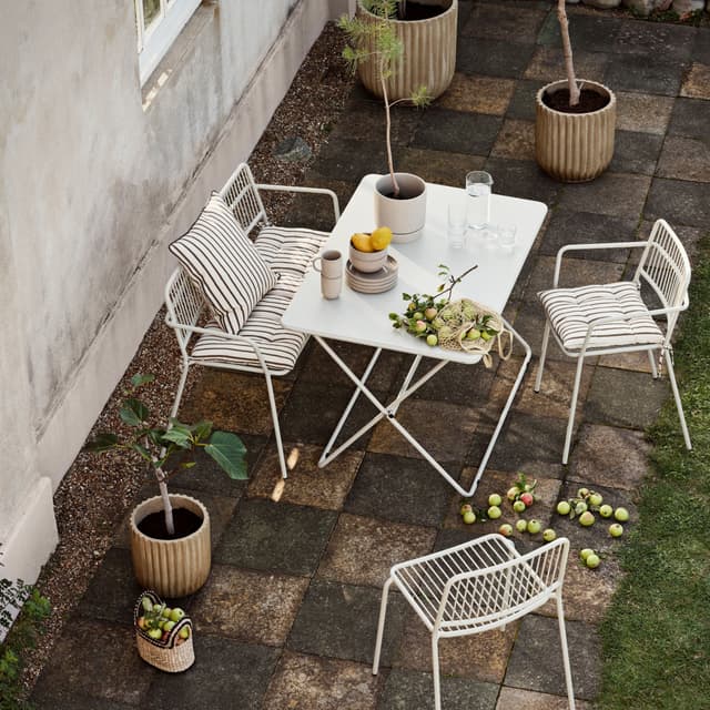 Eden Gartentisch Beige Grau 120cm