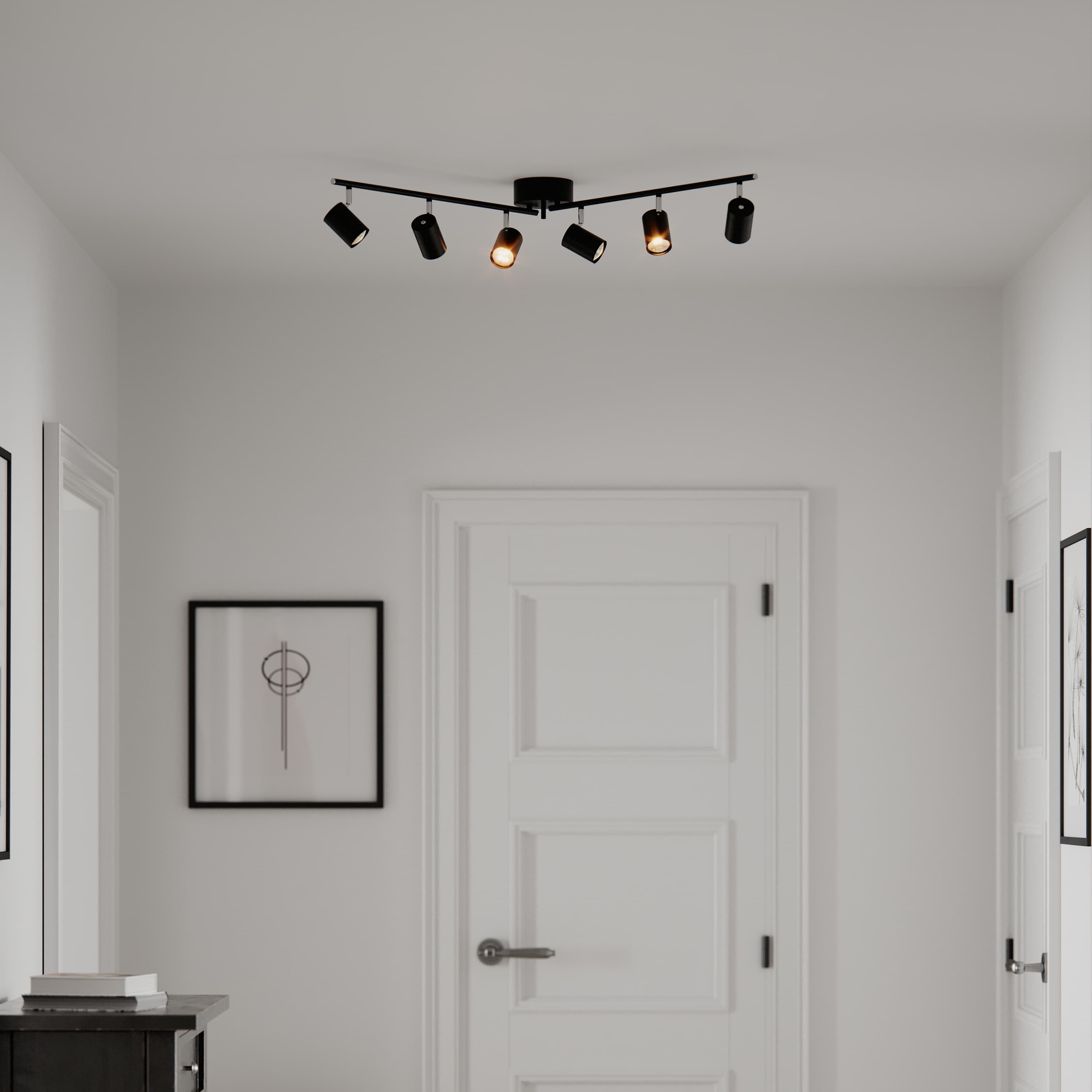 Correct Ceiling Spotlight 6-Light Matte Black