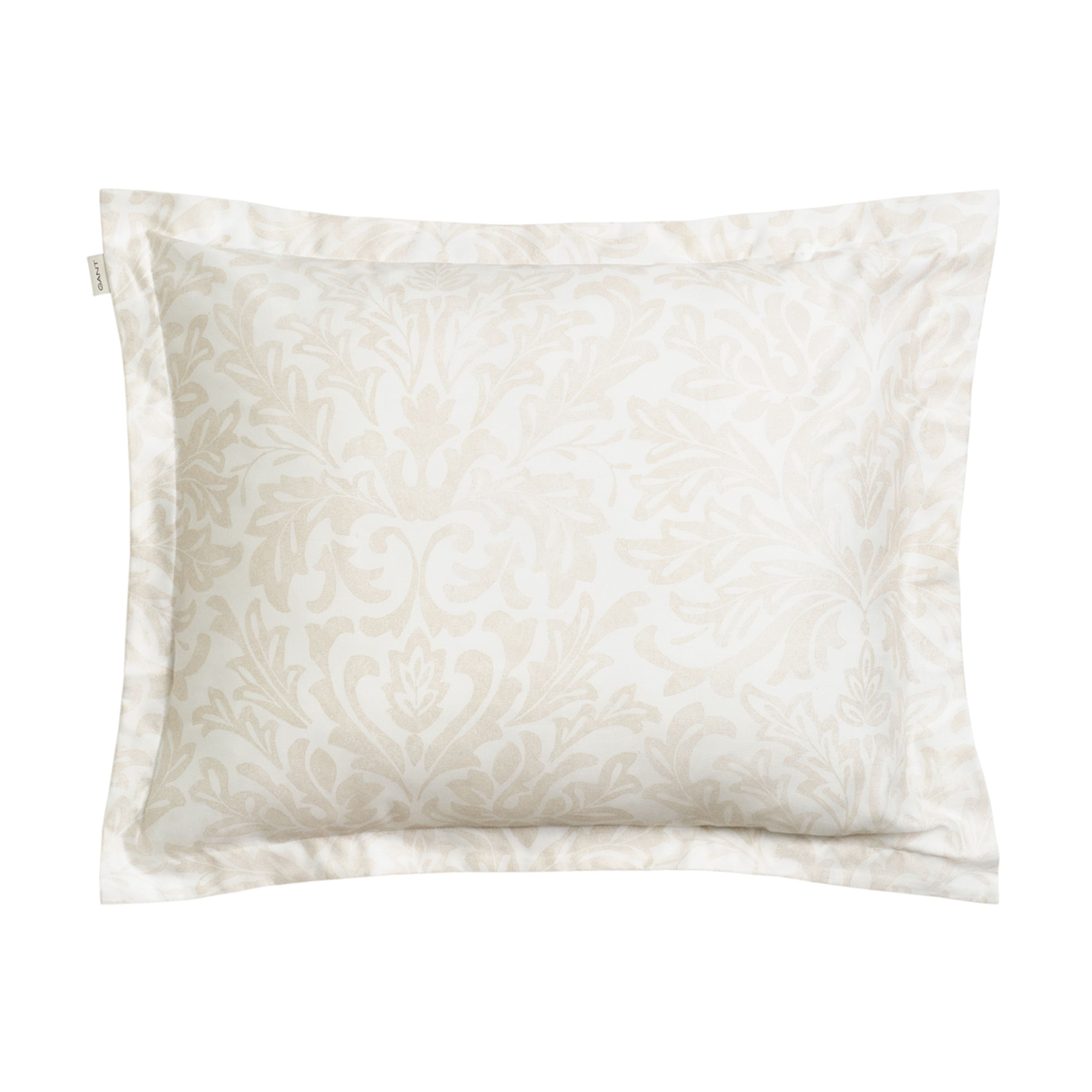 Leaf Medallion Print Kissenbezug Hafer Beige 50x60
