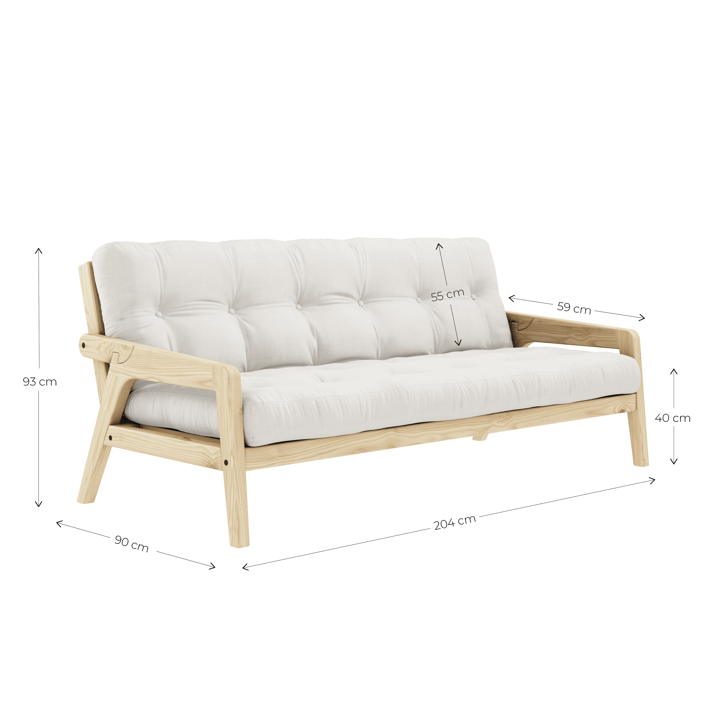 Grab Schlafsofa Natur/Linen 204cm