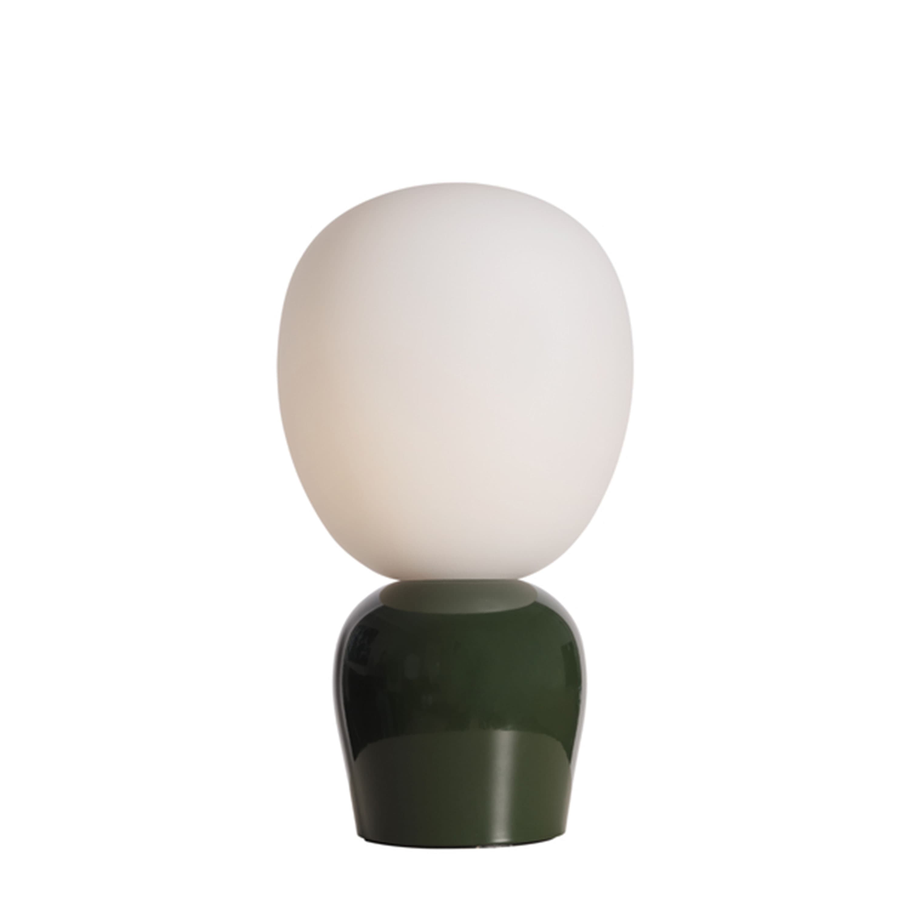 Buddy Tischlampe Glänzend Waldgrün/Opalglas 33cm
