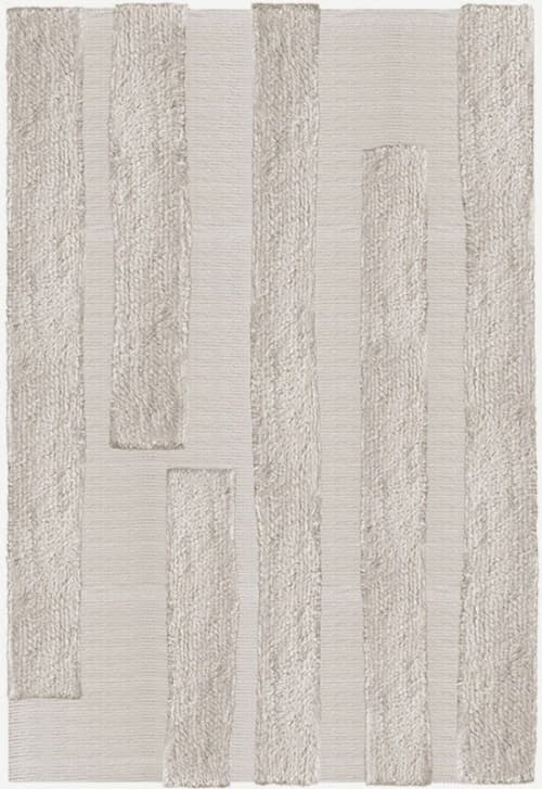 Punja Bricks Wollteppich Sand Melange 250x350