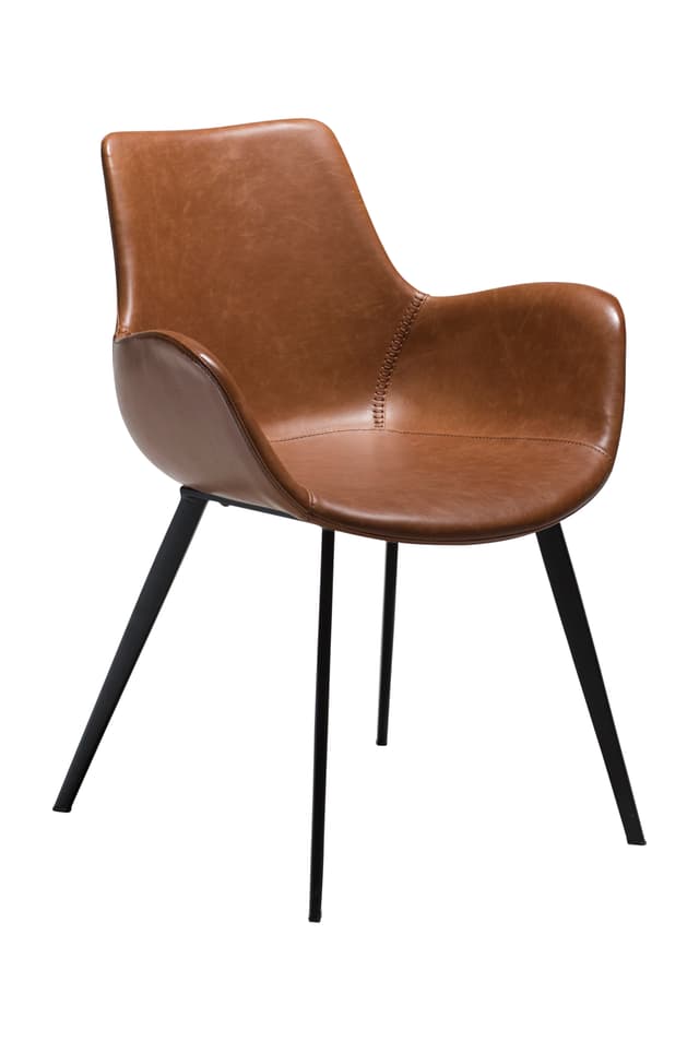 Hype Dining Armchair Faux Leather Light Brown/Black