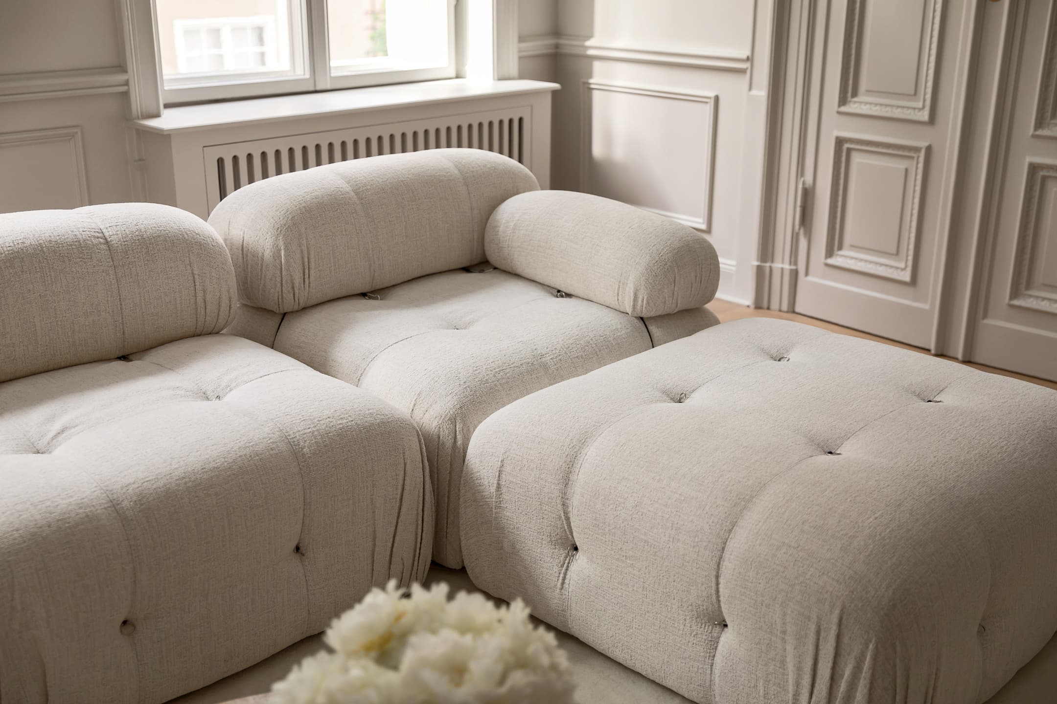 Blanca 3-Sitzer Divansofa Creme